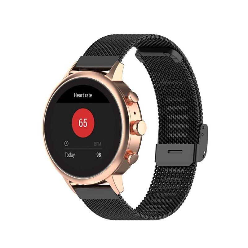 Watch Band for Garmin Vivomove HR Vivoactive 3 Forerunner 645/245/158/55 Music Venu Sq 2(Music) / Sq(Music) / 2 Plus, Venu Vívoactive 3 (Music), Vívomove 3 / HR / Sport / Style / Luxe Stainless Steel4