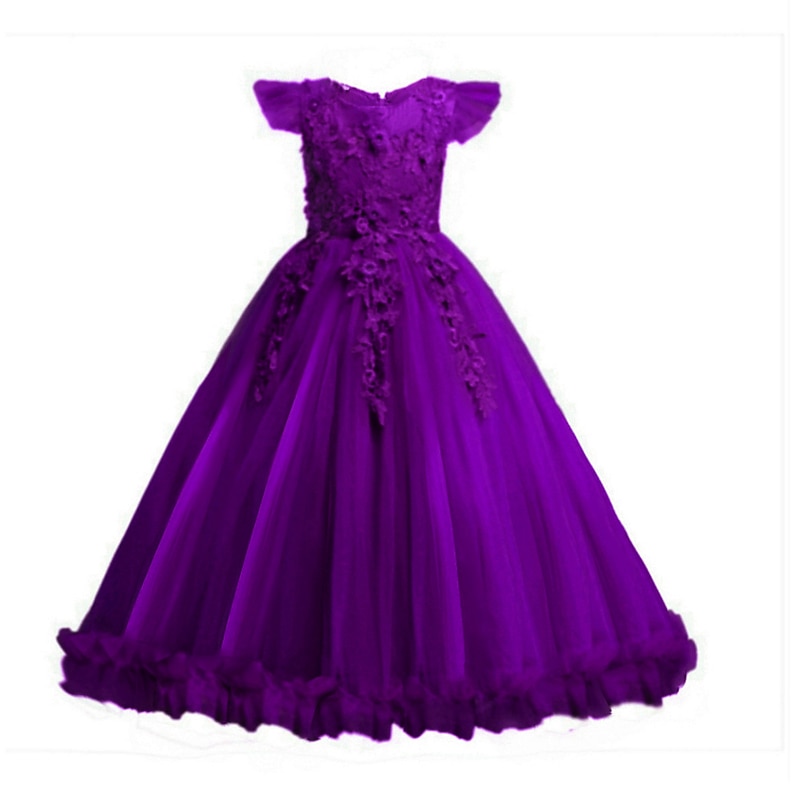 Princess Dress Party Costume Flower Girl Dress Girls' Movie Cosplay Princess Light Blue Dress Halloween Children's Day Masquerade Polyester World Book Day Costumes3