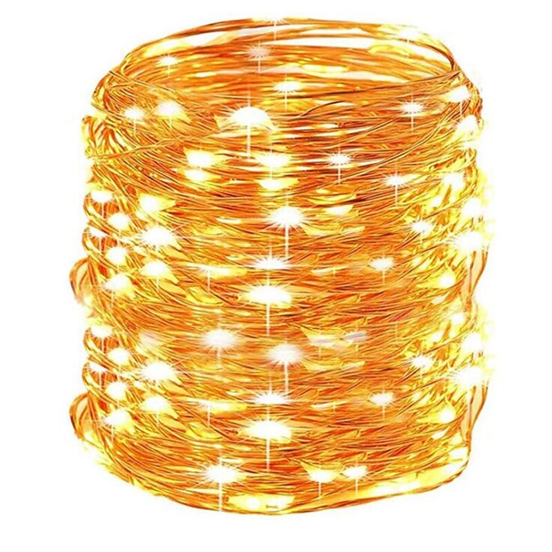 50m String Lights 500 LEDs 1pc Warm White RGB White Waterproof Party Decorative 12 V