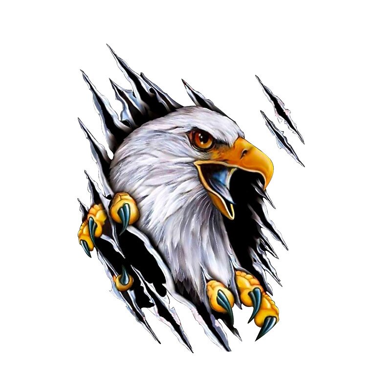 Car Stickers Decor Motorcycle Decals Eagle Decorative Accessories Creative Sunscreen Waterproof PVC Car Stickers Individuality Door Stickers  Full Car Stickers Animal 3D Stickers
