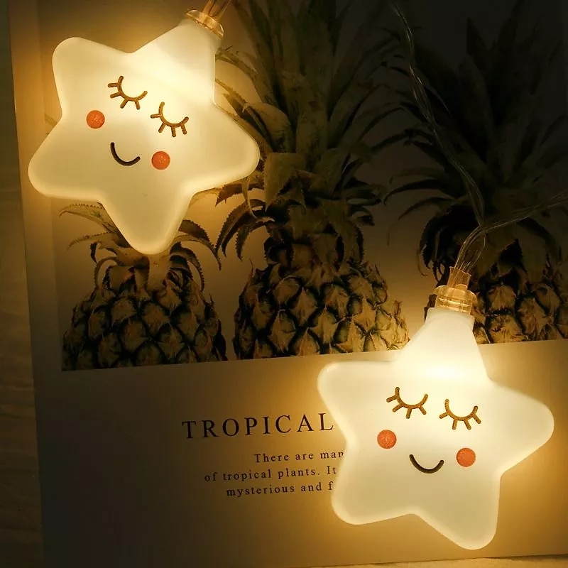 Star Fairy Tale String Lights 1.5M 10LEDs 3M 20LEDs Battery Powered Christmas Birthday Party Children's Room Decoration Lights Delivery Without Battery4