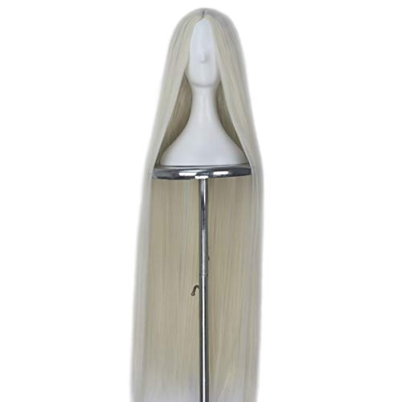 Cosplay  Wig Straight Middle Part Wig Very Long Platinum Synthetic Hair Wigs Women's Soft Blonde Wigs Halloween Wigs