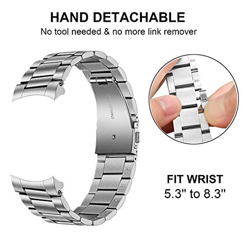 Watch Band for Samsung Galaxy Galaxy Watch 3 45mm 46mm Gear S3 Classic Frontier 2 Neo Live Stainless Steel Replacement  Strap Quick Release 22mm Link Bracelet Wristband4