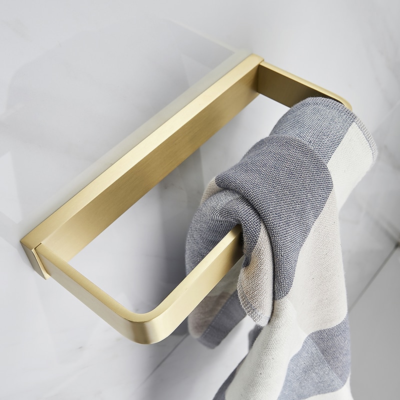 Towel Bar Creative Modern Metal 1pc - Bathroom 1-Towel Bar Wall Mounted2