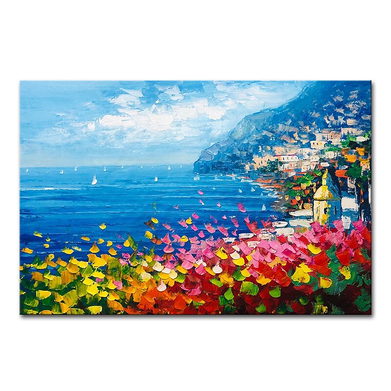 Oil Painting Handmade Hand Painted Wall Art Landscape Garden Rural Sea Mountain Home Decoration Décor Rolled Canvas No Frame Unstretched2