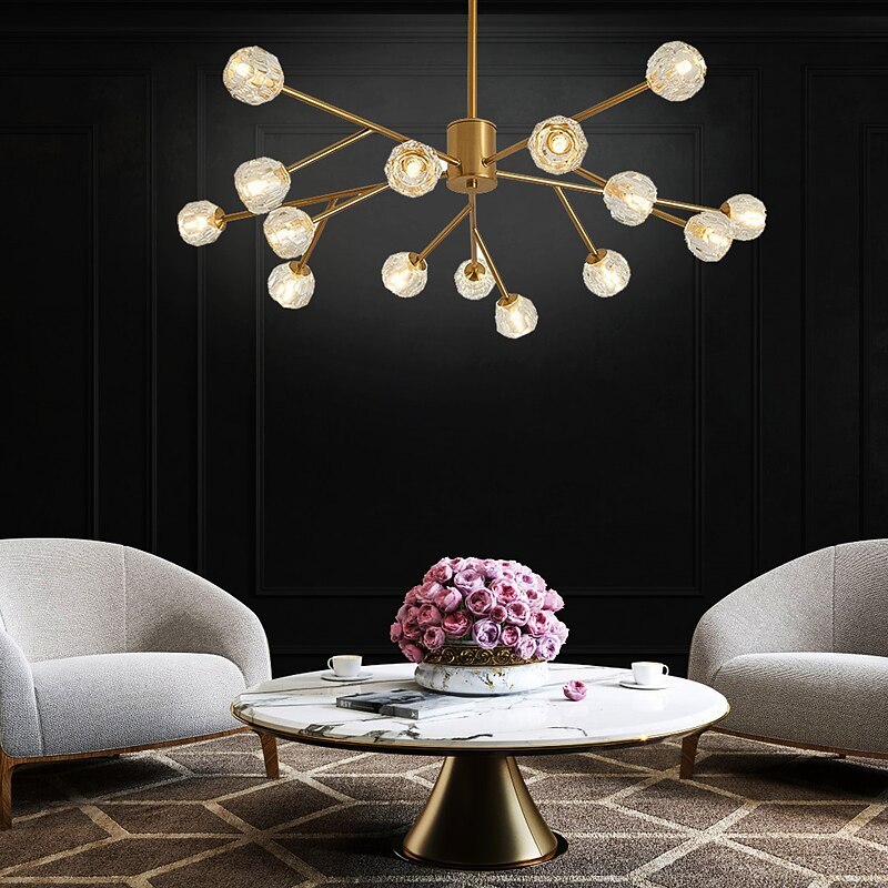 100 cm Glod Chandelier Sputnik Design Pendant Light Nordic Style Artistic Industrial Painted Finishes 110-120V 220-240V