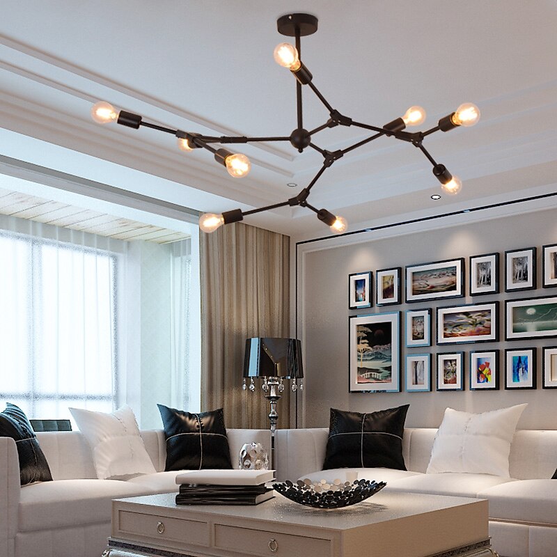 6/8/9 Heads Pendant Light Modern Chandelie Living Room Bedroom Metal Painted Finishes Nordic Style 110-120V 220-240V