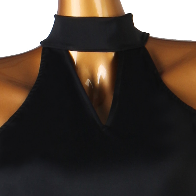 Latin Dance Dress Slit Women's Performance Sleeveless Spandex4