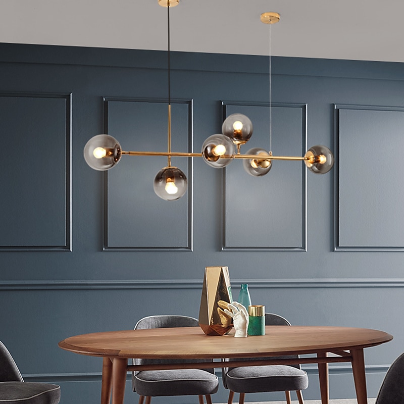 120 cm Nordic Pendant Light Globle Metal Electroplated Modern 110-120V 220-240V4