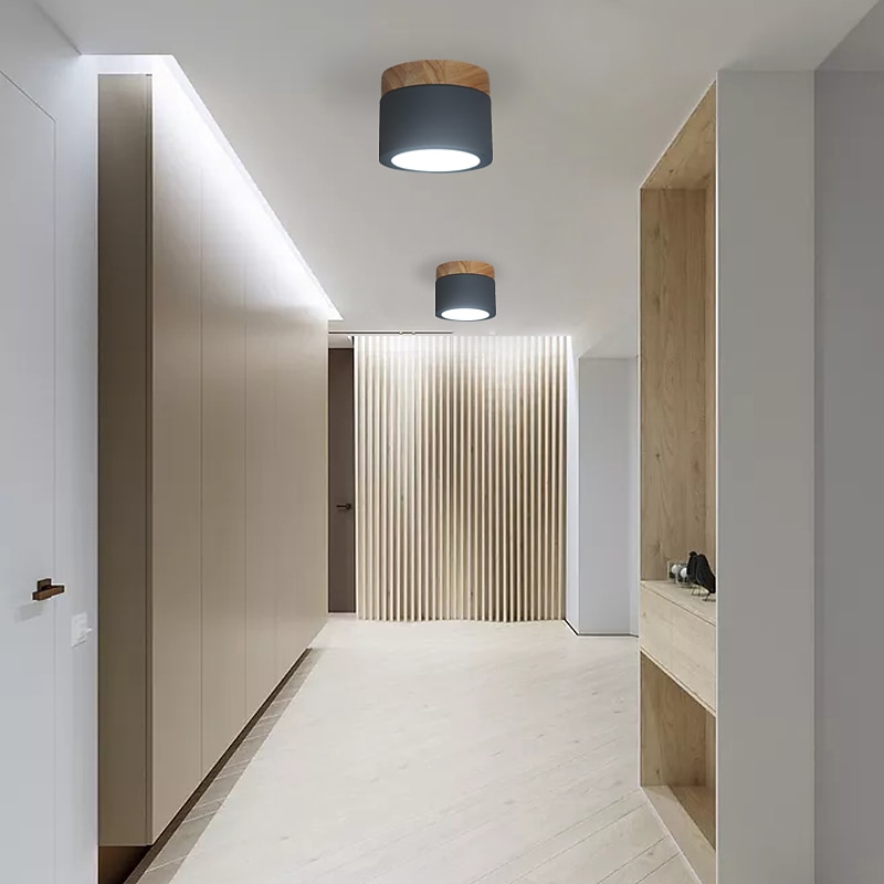 9 cm Geometric Shapes Flush Mount Lights Metal Painted Finishes Modern Simple Nordic Style 220-240V