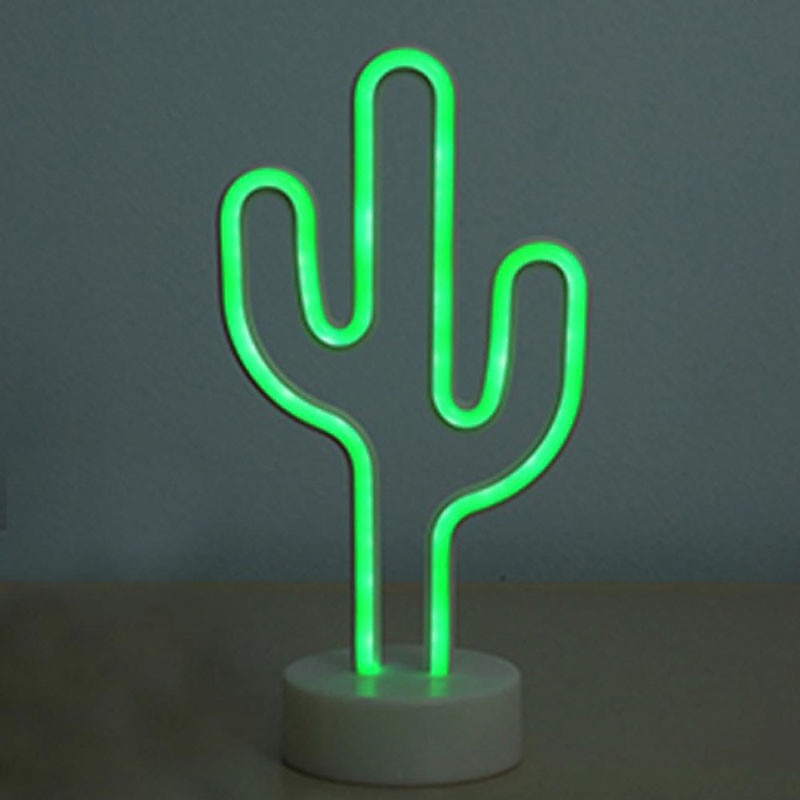 Flamingo Coconut Tree Cactus Decoration Light Night Light New Year's Xmas Decoration AA Batteries Powered USB 1pc4