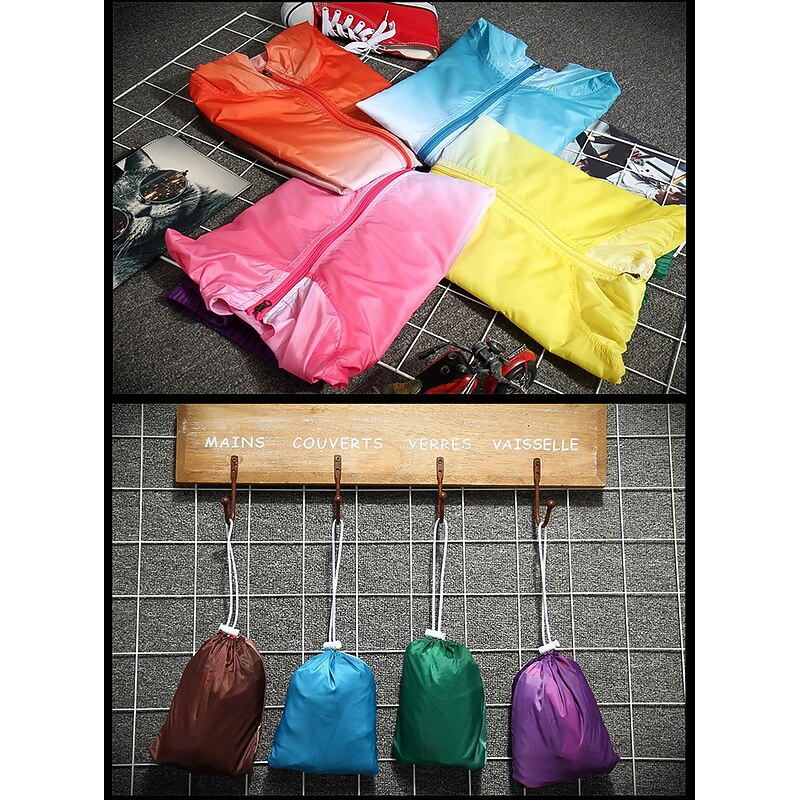 Men's Women's Hiking Jacket Hiking Skin Jacket Hiking Windbreaker Outdoor Waterproof UV Sun Protection Sunscreen Windproof Hoodie Ultraviolet Resistant Jacket Raincoat Camping / Hiking Fishing 36