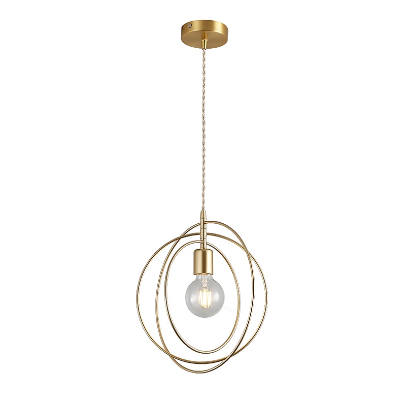 28 cm Globe Design Geometric Shapes Pendant Light Metal Modern Style Metal Globe Painted Finishes Modern Nordic Style Christmas Decoration 110-240 V4