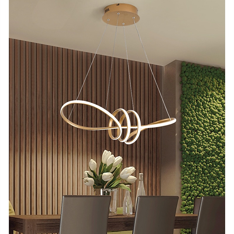 Pendant Light LED Designer Light Luxury Dining Room Table Lamp ONLY DIMMABLE WITH REMOTE CONTROL