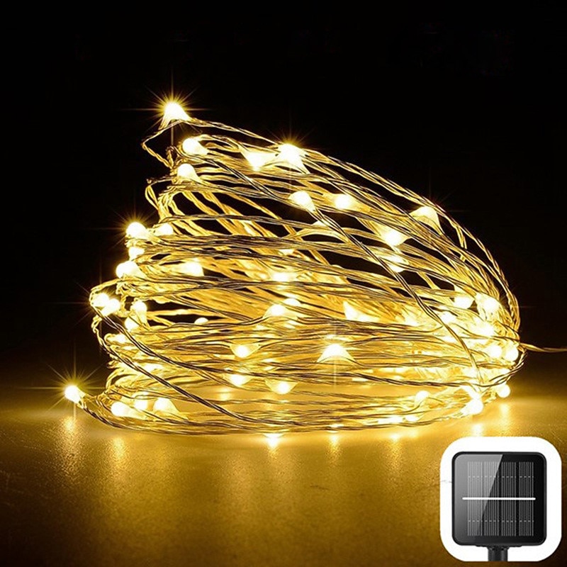 Outdoor Solar String Light  LED Fairy Lights Garden Lights 10M 20M IP65 Holiday Lights 100Leds 200Leds For Christmas New Year Garland Decor Warm White Lighting LED Solar Garden Light4