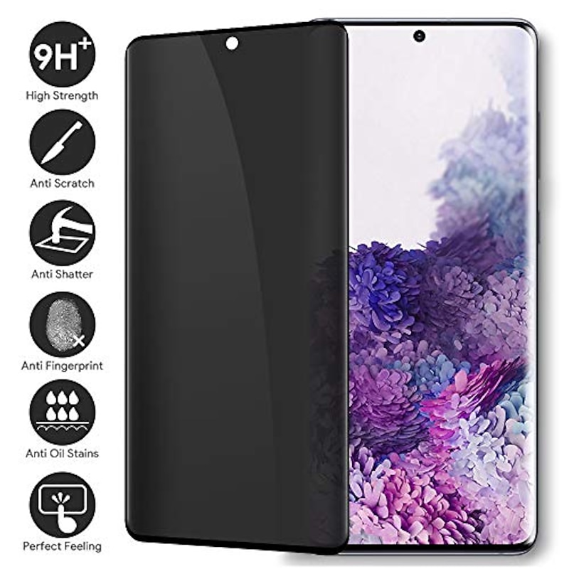 [1 Pack] Screen Protector For Samsung Galaxy S25 Ultra S25 Ultra Plus S24 Ultra Plus S23 S22 S21 S20 Plus Ultra S10 Tempered Glass Privacy Anti-Spy 9H Hardness 3D Curved edge