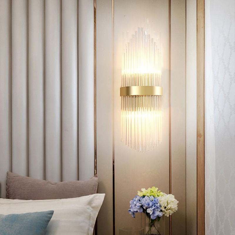 Crystal Modern Nordic Style Wall Lamps Wall Sconces Living Room Bedroom Crystal Wall Light 220-240V2