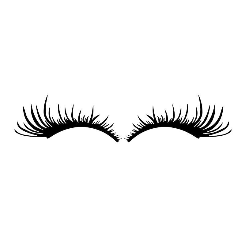 1Pair 3D Charming Eyelashes car Sticker Fake Eye Lash Car Headlight Funny Decals Door Window Vinyl Waterproof Product 25x11CM3