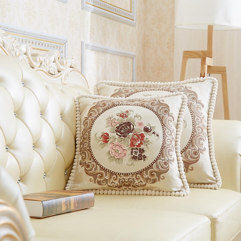 Decorative Toss Pillows Cushion Cover European Style Palace Retro Style Precision Jacquard High Quality Pillow Case Cover Living Room Bedroom Sofa Cushion Cover3