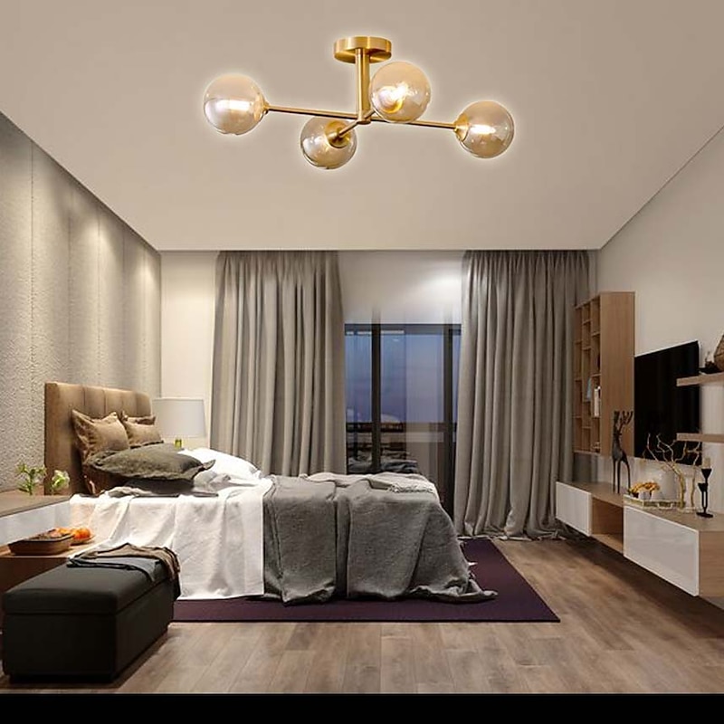 66 cm Pendant Lantern Design Flush Mount Lights Metal Sputnik Brass Nordic Style 220-240V3
