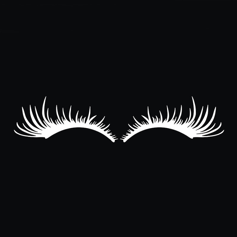 1Pair 3D Charming Eyelashes car Sticker Fake Eye Lash Car Headlight Funny Decals Door Window Vinyl Waterproof Product 25x11CM4