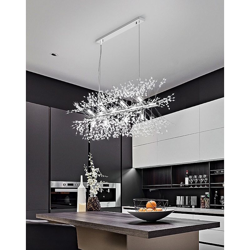 9/12 Heads LED Pendant Light Dandelion Chandelier Fireworks Crystal Lamp Living Room Dining Room Bedroom Lamp Romantic Clothing Store Bar Lamp 72cm 92 cm2
