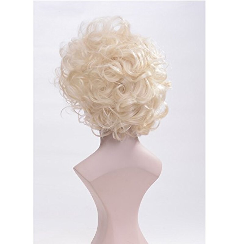 1920s Wig Short Blonde Curly Wig for Women 1930s Blonde Wig for Women 20s Wig Blonde for Women Synthetic Wig for Cosplay Carnival Party3