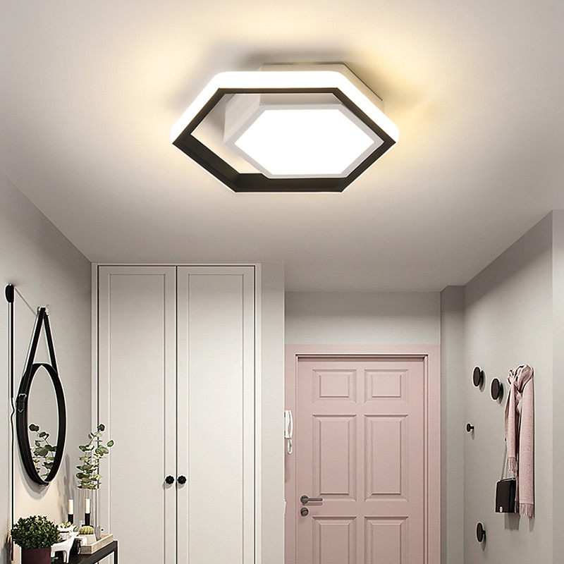 25cm LED Ceiling Light Modern Nordic Porch Light Corridor Aisle Hexagon Geometric Shapes Flush Mount Lights Metal LED 220-240V2