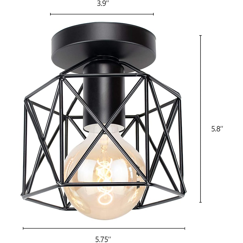 14cm LED Pendant Light Porch Light Corridor Aisle Flush Mount Lights Metal Black Country 110-120V 220-240V3