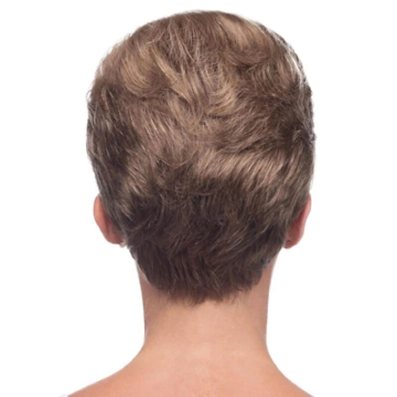 Synthetic Wig Wavy Short Brown Wigs Pixie Cut Wigs3