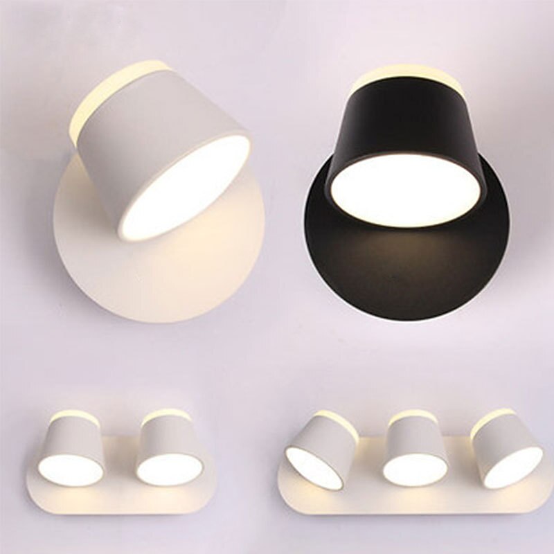 Lightinthebox Double Sided Light-emitting Indoor Wall Light LED Dimmable Rotatable Wall Lamp Nordic Modern Creative Bedroom Bedside Hotel Living Room AC110-240V