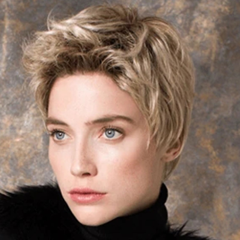 Synthetic Wig Curly Short Bob Wig Blonde Short Brown Blonde Synthetic Hair Women's Fashionable Design Exquisite Fluffy Blonde Brown4