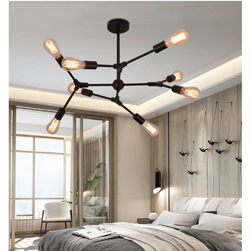 6/8/9 Heads Pendant Light Modern Chandelie Living Room Bedroom Metal Painted Finishes Nordic Style 110-120V 220-240V2