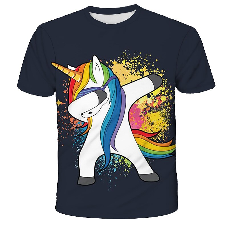 Boys 3D Graphic Animal Cartoon T shirt Tee Short Sleeve 3D Print Summer Active Cute Polyester Kids