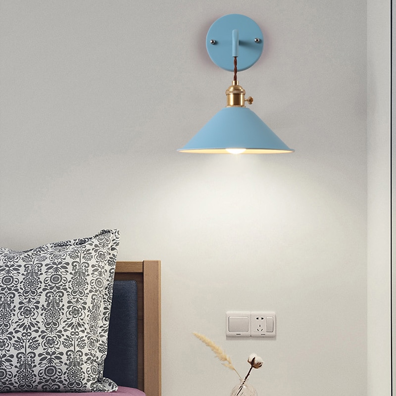 22cm LED Wall Light Modern Nordic Bedside Light Single Design Metal Painted Finishes 110-120V 220-240V4