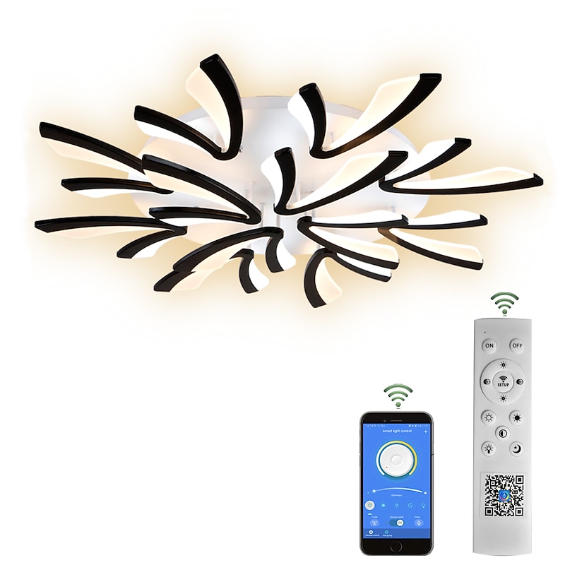 LED Dimmable Ceiling Light  Modern Dandelion Nordic Style  Acrylic Ceiling Panel Lamp Minimalist Layered Design Living Room Dining Room Lights AC220V ONLY DIMMABLE WITH REMOTE CONTROL2