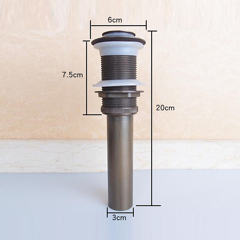 Antique Copper Faucet Accessory,Superior Quality Pop-up Water Drain With Overflow4