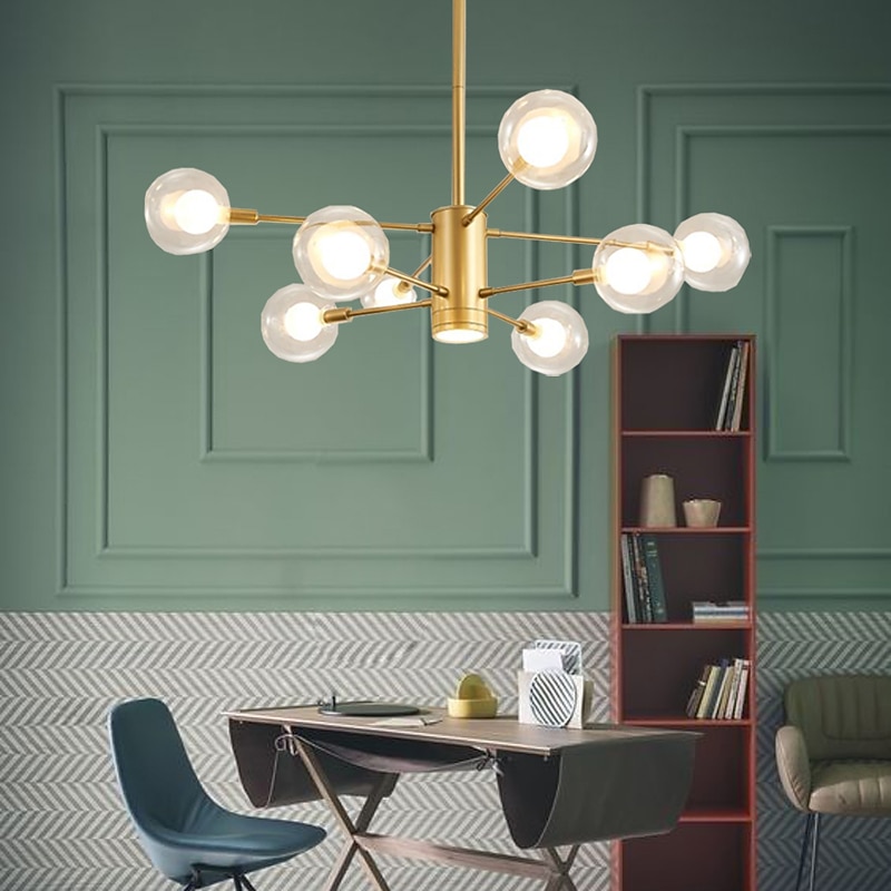 97 cm Pendant Lantern Design Chandelier Metal Sputnik Globe Empire Painted Finishes Contemporary Artistic 220-240V2