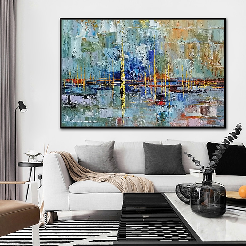 Mintura Large Size Hand Painted Abstract Oil Painting on Canvas Modern Wall Art Picture For Home Decoration No Framed