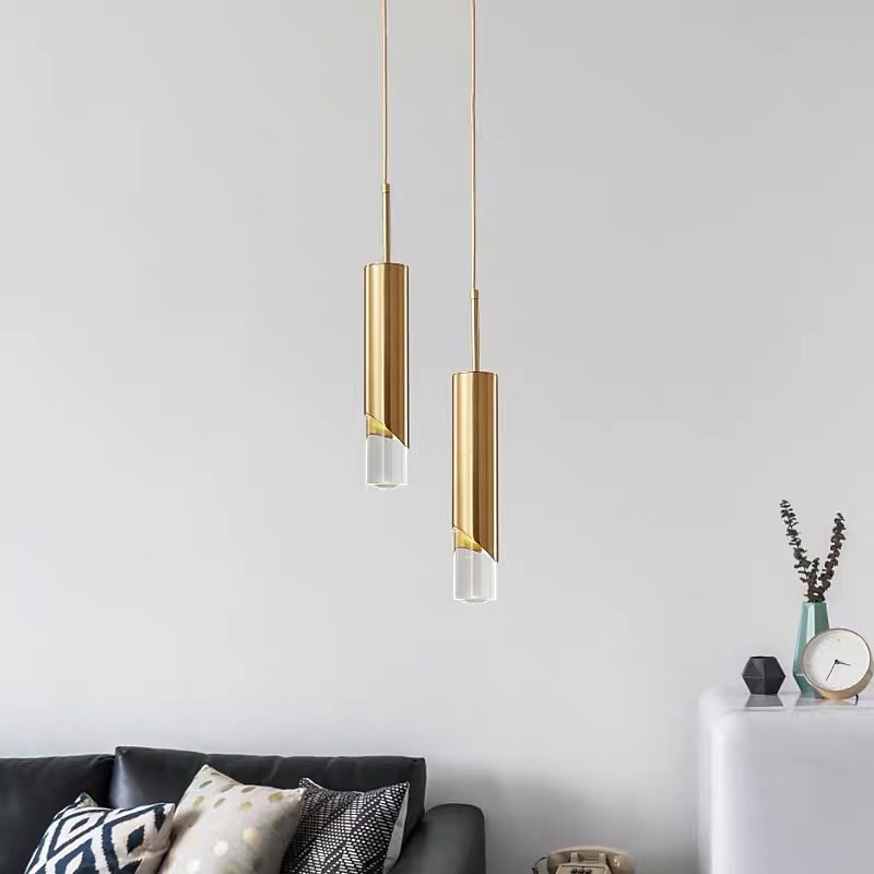 6cm LED Pendant Light Modern Nordic Bedside Light Gold Tricolor Light Dining Room Bar Metal Electroplated Christmas Decoration 110-120V 220-240V4