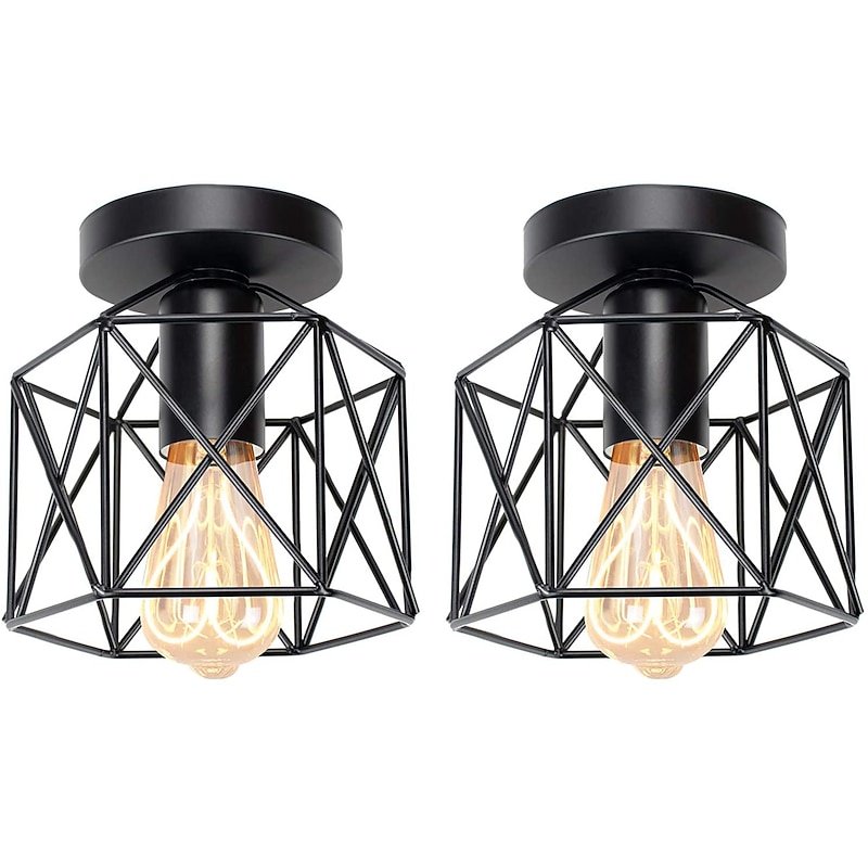 14cm LED Pendant Light Porch Light Corridor Aisle Flush Mount Lights Metal Black Country 110-120V 220-240V2