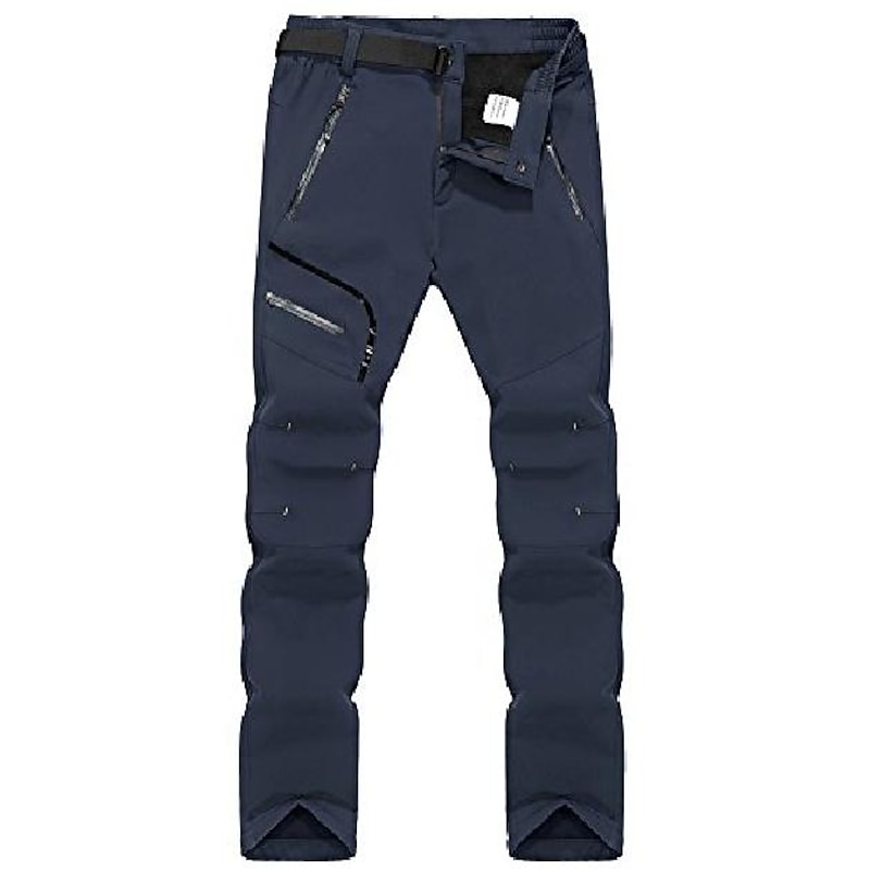 Men's Hiking Pants Trousers Fleece Lined Pants Softshell Pants Winter Outdoor Thermal Warm Windproof Quick Dry Lightweight Pants / Trousers Bottoms Female black Female Army Green Fishing Climbing