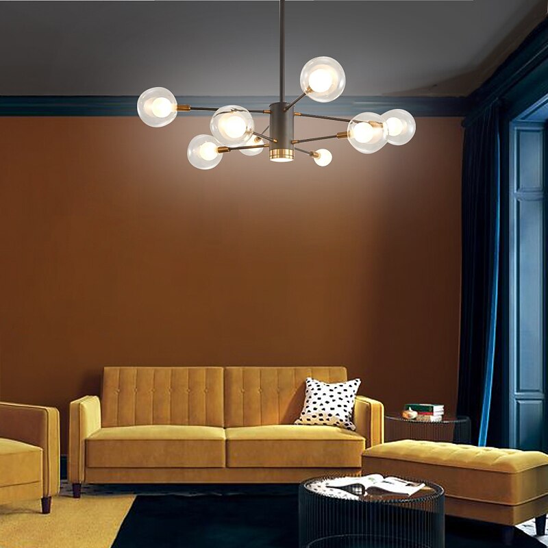 97 cm Pendant Lantern Design Chandelier Metal Sputnik Globe Empire Painted Finishes Contemporary Artistic 220-240V