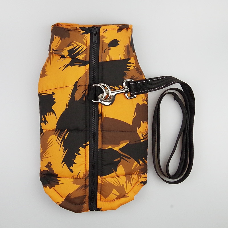 dog clothes for small dogs winter puppy pet dog clothes waterproof medium large dog coat jacket (l, orange)3