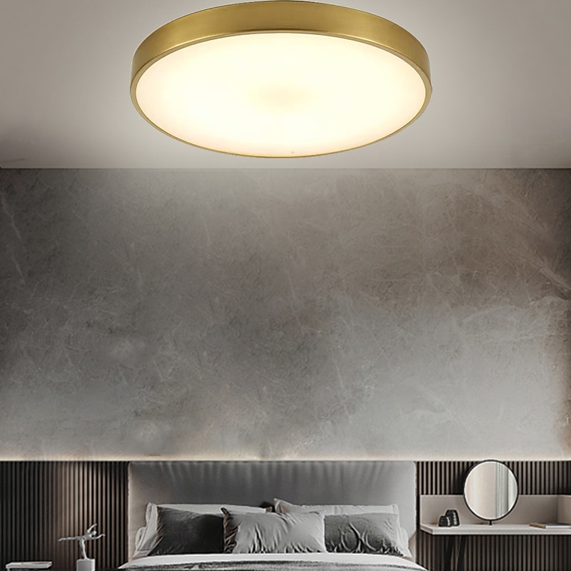 30 cm Single Design Flush Mount Lights Metal Brass Modern 220-240V