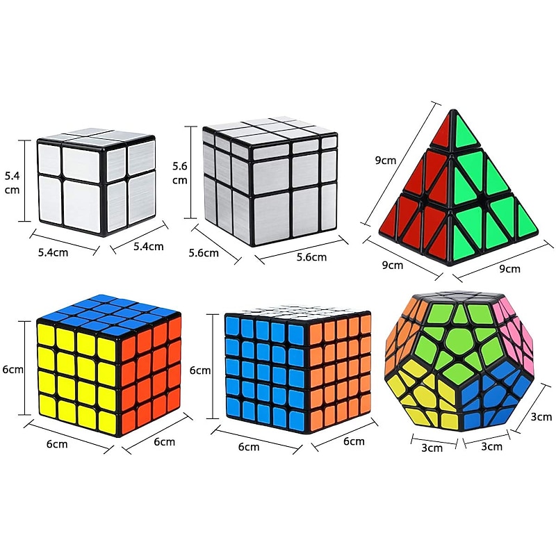 Speed Cube Set 12 pcs Magic Cube IQ Cube 2*2*2 3*3*3 4*4*4 Speedcubing Bundle Stress Reliever Puzzle Cube Professional Level SpeedToy Gift for Christmas Gifts3