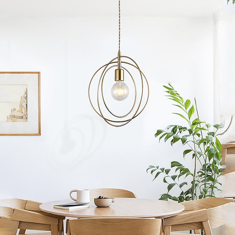 28 cm Globe Design Geometric Shapes Pendant Light Metal Modern Style Metal Globe Painted Finishes Modern Nordic Style Christmas Decoration 110-240 V2