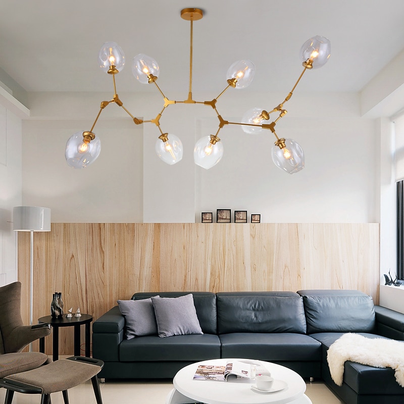 Branch Lights Chandelier 5/6/7/9/11 Heads LED Pendant Light Modern Nordic Chandelier Living Room Dining Room Bedroom Metal 110-120V 220-240V2