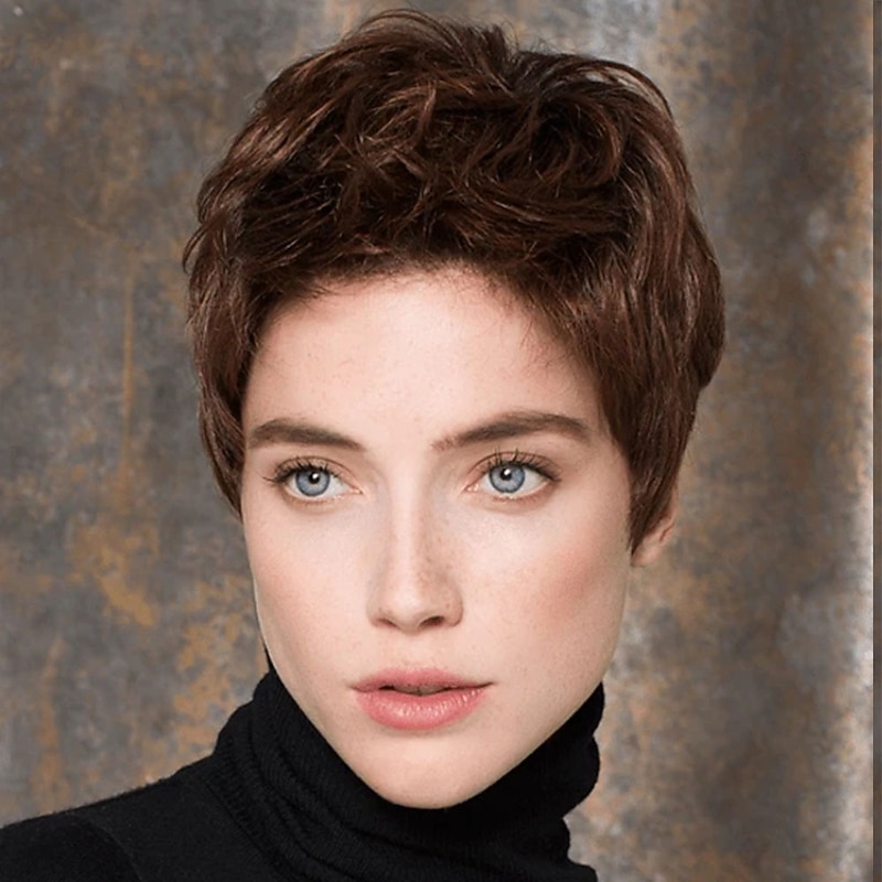 Synthetic Wig Curly Short Bob Wig Blonde Short Brown Blonde Synthetic Hair Women's Fashionable Design Exquisite Fluffy Blonde Brown2