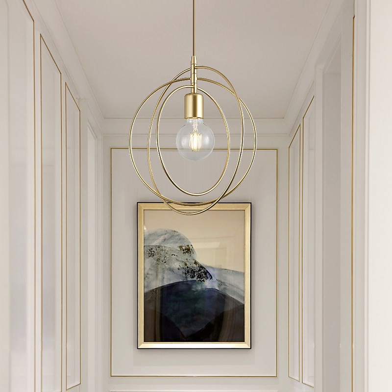 28 cm Globe Design Geometric Shapes Pendant Light Metal Modern Style Metal Globe Painted Finishes Modern Nordic Style Christmas Decoration 110-240 V3